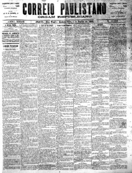 Correio paulistano [jornal], [s/n]. São Paulo-SP, 01 jun. 1893.