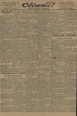 Avanti! [jornal], a. 9, n. 2098. São Paulo-SP, 03 set. 1908.