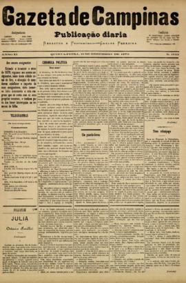 Gazeta de Campinas [jornal], a. 10, n. 1795. Campinas-SP, 11 dez. 1879.