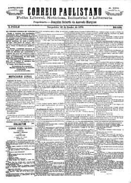 Correio paulistano [jornal], [s/n]. São Paulo-SP, 20 jun. 1876.