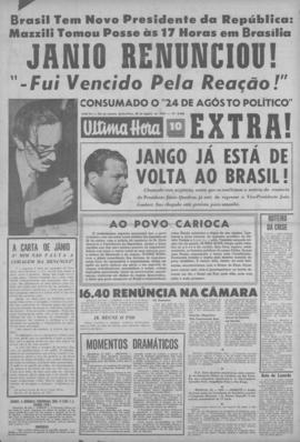 Última Hora [jornal]. Rio de Janeiro-RJ, 25 ago. 1961 [ed. regular].