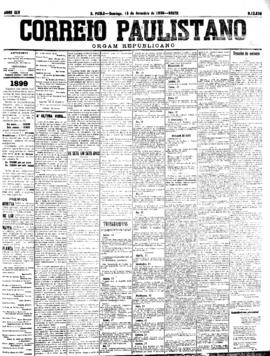 Correio paulistano [jornal], [s/n]. São Paulo-SP, 18 dez. 1898.
