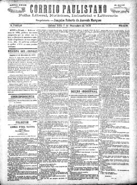Correio paulistano [jornal], [s/n]. São Paulo-SP, 07 dez. 1876.