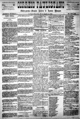 Correio paulistano [jornal], [s/n]. São Paulo-SP, 20 out. 1885.