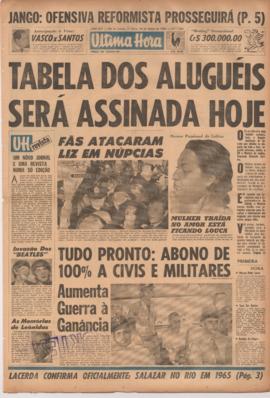 Última Hora [jornal]. Rio de Janeiro-RJ, 24 mar. 1964 [ed. regular].
