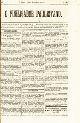 O Publicador paulistano [jornal], n. 144. São Paulo-SP, 30 jun. 1859.