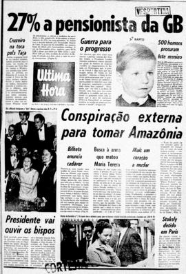Última Hora [jornal]. Rio de Janeiro-RJ, 06 dez. 1967 [ed. vespertina].