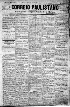 Correio paulistano [jornal], [s/n]. São Paulo-SP, 15 dez. 1882.