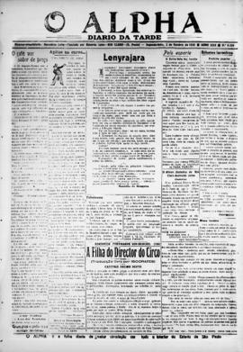 O Alpha [jornal], a. 22, n. 6329. Rio Claro-SP, 02 out. 1922.