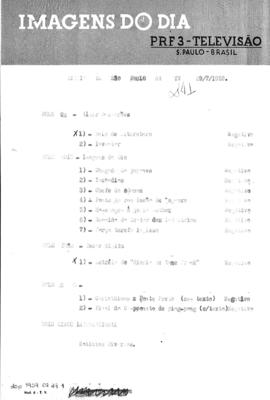 TV Tupi [emissora]. Diário de São Paulo na T.V. [programa]. Roteiro [televisivo], 29 jul. 1959.