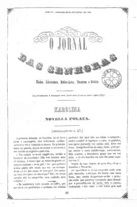 O Jornal das senhoras [jornal], t. 2, [s/n]. Rio de Janeiro-RJ, 28 nov. 1852.