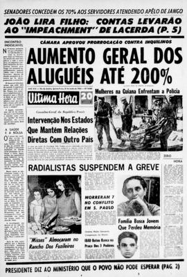 Última Hora [jornal]. Rio de Janeiro-RJ, 27 jun. 1963 [ed. vespertina].