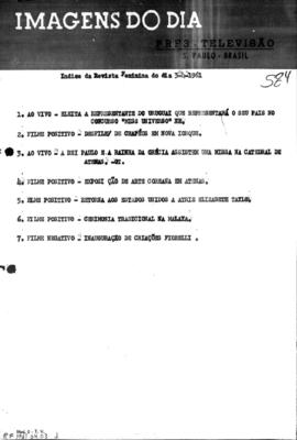 TV Tupi [emissora]. Revista Feminina [programa]. Roteiro [televisivo], 03 abr. 1961.
