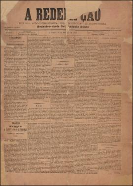 A Redempção [jornal], a. 1, n. 5. São Paulo-SP, 16 jan. 1887.