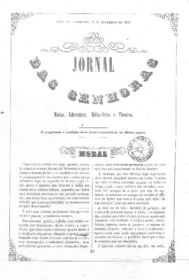 O Jornal das senhoras [jornal], t. 4, [s/n]. Rio de Janeiro-RJ, 06 nov. 1853.