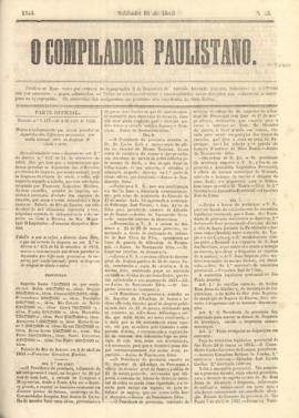 O Compilador paulistano [jornal], n. 53. São Paulo-SP, 16 abr. 1853.