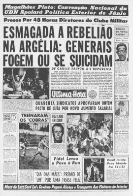Última Hora [jornal]. Rio de Janeiro-RJ, 26 abr. 1961 [ed. vespertina].