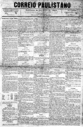 Correio paulistano [jornal], [s/n]. São Paulo-SP, 20 mai. 1882.