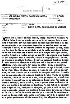 TV Tupi [emissora]. Dossiê subsidiário [programa não identificado], 11 dez. 1978.