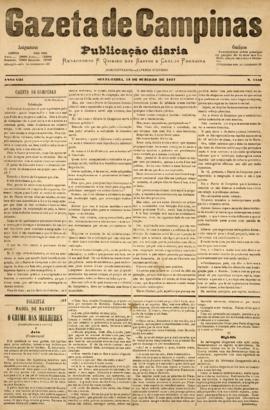 Gazeta de Campinas [jornal], a. 8, n. 1153. Campinas-SP, 12 out. 1877.