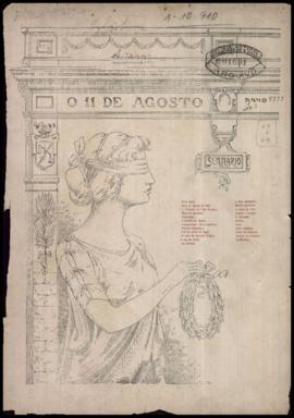 O Onze de Agosto [jornal], a. 8, n. 2. São Paulo-SP, 01 out. 1910.