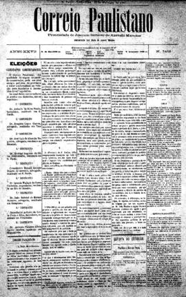 Correio paulistano [jornal], [s/n]. São Paulo-SP, 25 out. 1881.