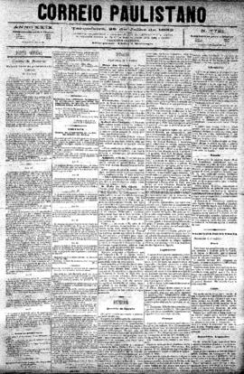 Correio paulistano [jornal], [s/n]. São Paulo-SP, 25 jul. 1882.