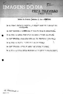 TV Tupi [emissora]. Revista Feminina [programa]. Roteiro [televisivo], 27 jun. 1962.