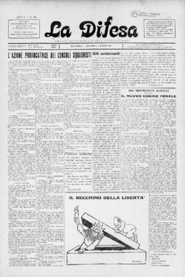 La Difesa [jornal], a. 5, n. 206. São Paulo-SP, 04 mar. 1928.