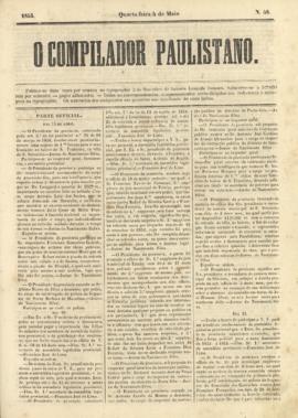 O Compilador paulistano [jornal], n. 58. São Paulo-SP, 04 mai. 1853.