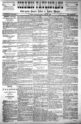 Correio paulistano [jornal], [s/n]. São Paulo-SP, 29 abr. 1885.