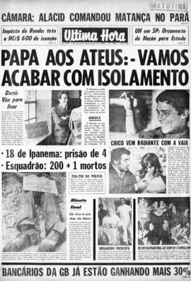 Última Hora [jornal]. Rio de Janeiro-RJ, 02 out. 1968 [ed. matutina].