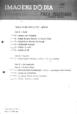TV Tupi [emissora]. Diário de São Paulo na T.V. [programa]. Roteiro [televisivo], 26 mar. 1963.