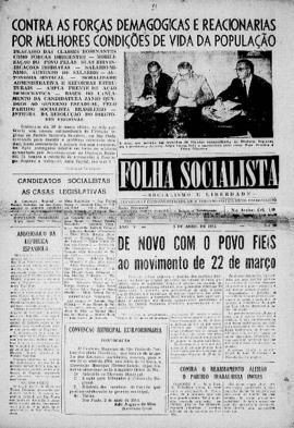 Folha socialista [jornal], a. 5, n. 20. São Paulo-SP, 05 abr. 1954.