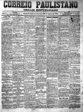 Correio paulistano [jornal], [s/n]. São Paulo-SP, 29 ago. 1894.