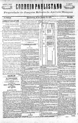 Correio paulistano [jornal], [s/n]. São Paulo-SP, 30 jan. 1878.