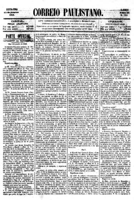 Correio paulistano [jornal], a. 2, n. 354. São Paulo-SP, 11 jan. 1856.