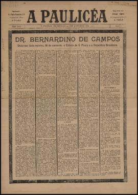 A Paulicéa [jornal], a. 1, n. 17. São Paulo-SP, 24 jan. 1915.