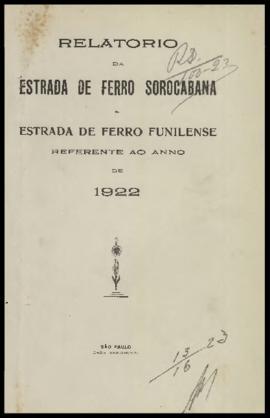 Relatório…, [s/n], 1922. Criador(a): Estrada de Ferro Sorocabana; Estrada de Ferro Funilense. São...