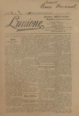 L´ Unione [jornal], a. 1, n. 16. Ribeirão Preto-SP, 08 nov. 1896.