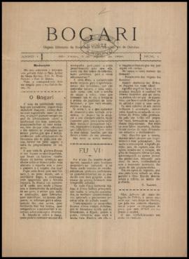 Bogari [jornal], a. 1, n. 1. São Paulo-SP, 06 ago. 1896.