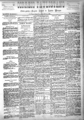 Correio paulistano [jornal], [s/n]. São Paulo-SP, 09 abr. 1886.