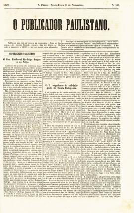 O Publicador paulistano [jornal], n. 162. São Paulo-SP, 25 nov. 1859.
