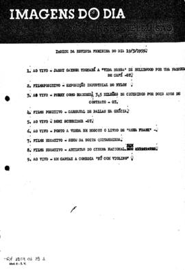 TV Tupi [emissora]. Revista Feminina [programa]. Roteiro [televisivo], 19 mar. 1959.