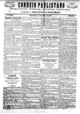 Correio paulistano [jornal], [s/n]. São Paulo-SP, 03 mai. 1877.