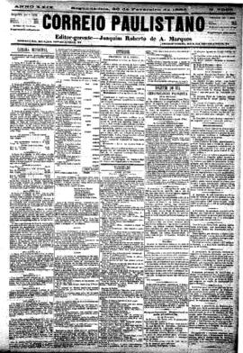 Correio paulistano [jornal], [s/n]. São Paulo-SP, 26 fev. 1883.