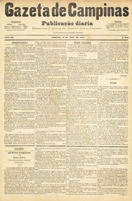 Gazeta de Campinas [jornal], a. 8, n. 1037. Campinas-SP, 19 mai. 1877.