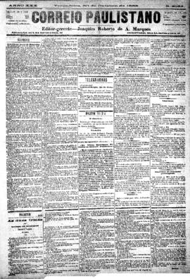 Correio paulistano [jornal], [s/n]. São Paulo-SP, 30 out. 1883.