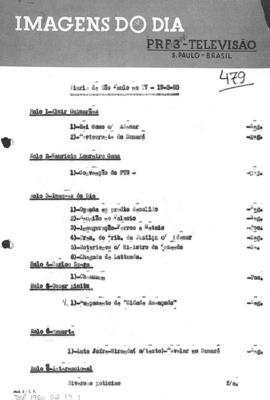 TV Tupi [emissora]. Diário de São Paulo na T.V. [programa]. Roteiro [televisivo], 19 fev. 1960.