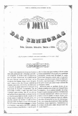 O Jornal das senhoras [jornal], t. 2, [s/n]. Rio de Janeiro-RJ, 12 set. 1852.
